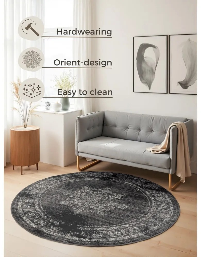 Tappeto rotondo grigio ø 160 cm Gloria Lydia – Hanse Home