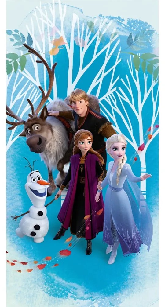 Asciugamano per bambini blu in cotone 70x140 cm Frozen "Blue" – Jerry Fabrics