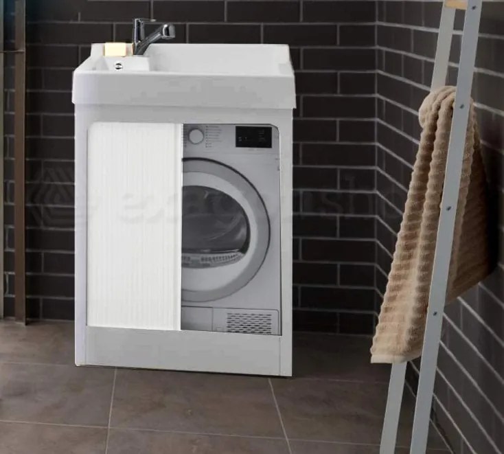 Colavene Lavacril On mobile con lavatoio 73x67 per inserimento Lavatrice uso interno esterno in abs bianco