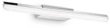 Applique Moderna Riflesso Alluminio Cromo Led 11W 3000K Luce Calda