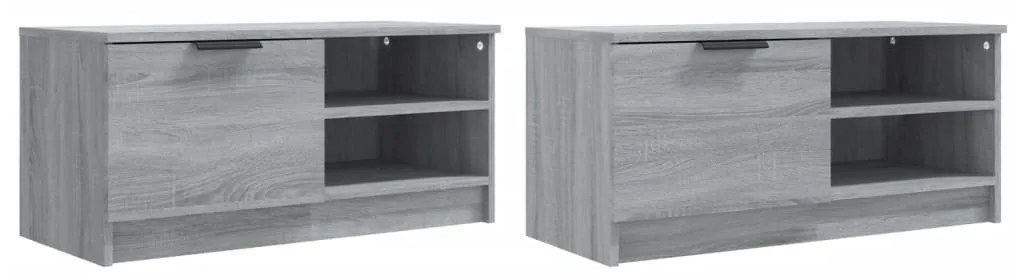 Mobili tv 2 pz grigio sonoma 80x35x36,5 cm in legno multistrato