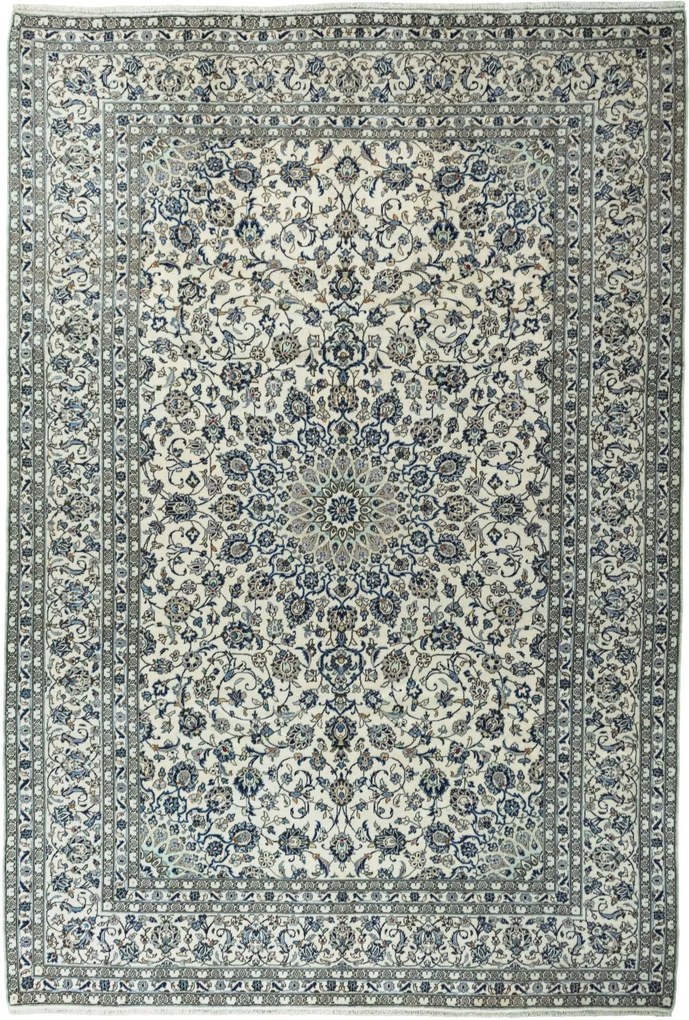 Kashan Tappeto 360 x 250 Beige (Iran) Annodato A Mano