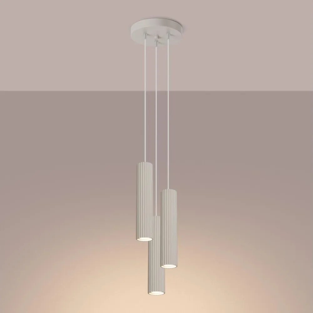 Brilagi - Lampadario LED a cavo CRESTO 3xGU10/10W/230V crema