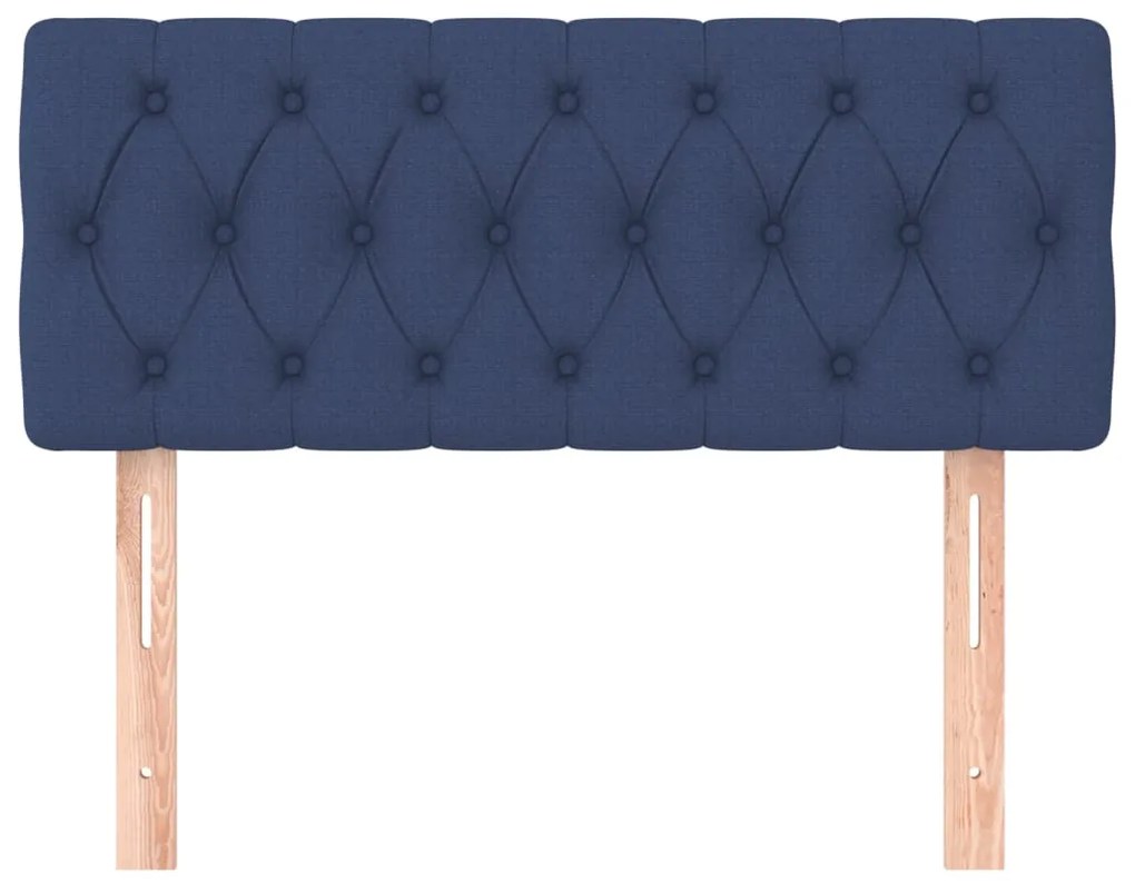 Testiera blu 100 x 7 x 78/88 cm in tessuto