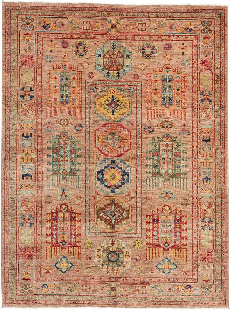 Samarkand Tappeto 200 x 150 Grigio (Pakistan) Annodato A Mano