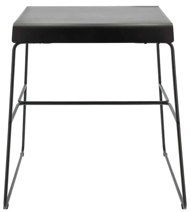 Tavolo da pranzo in metallo nero 58x75 cm A-Café - Zone