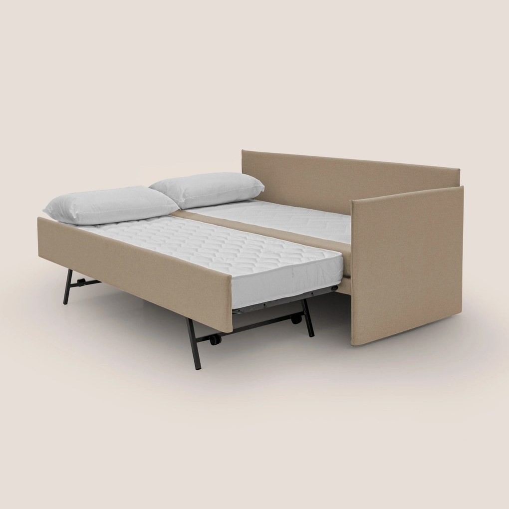Durini Divano duplex con doppio letto in tessuto simil cotone impermeabile T13 beige