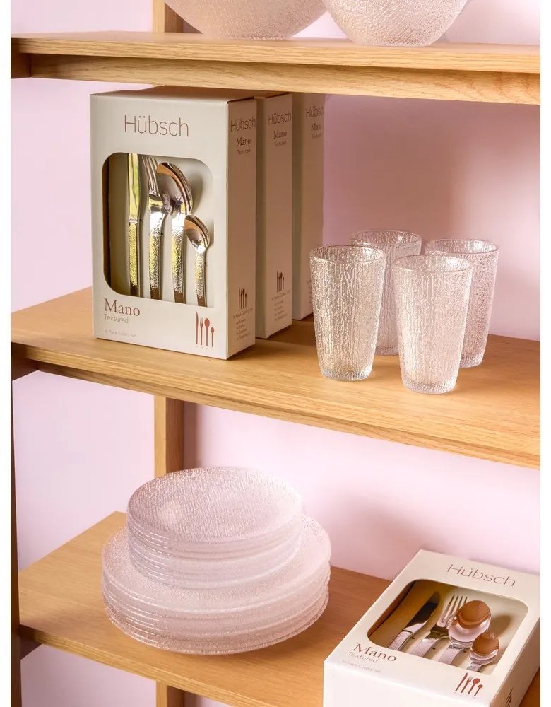 Posate in acciaio inox 16 pezzi in argento Mano - Hübsch