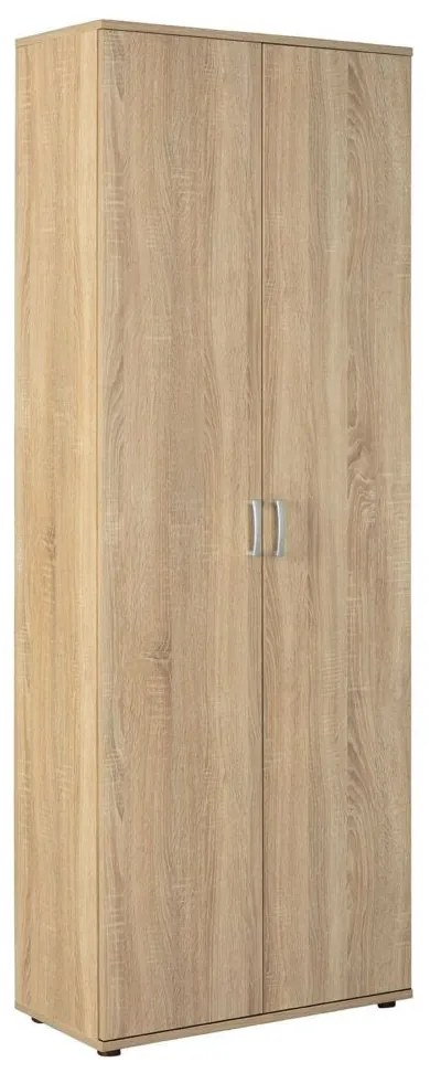 Armadio laminato rovere 2 ante e 5 ripiani