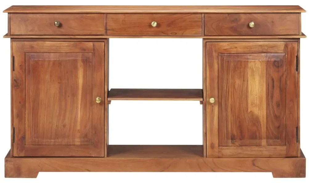 Credenza 135x35x75 cm in legno massello di acacia