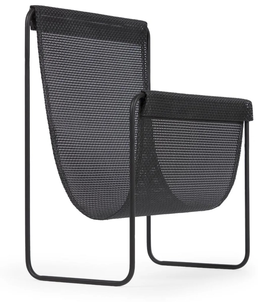 Kave Home - Portariviste Siana nero con metallo nero