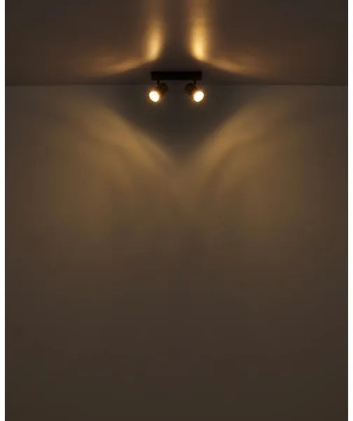 Globo 57851-2 - Faretto BRISBON 2xGU10/25W/230V bianco/cromo