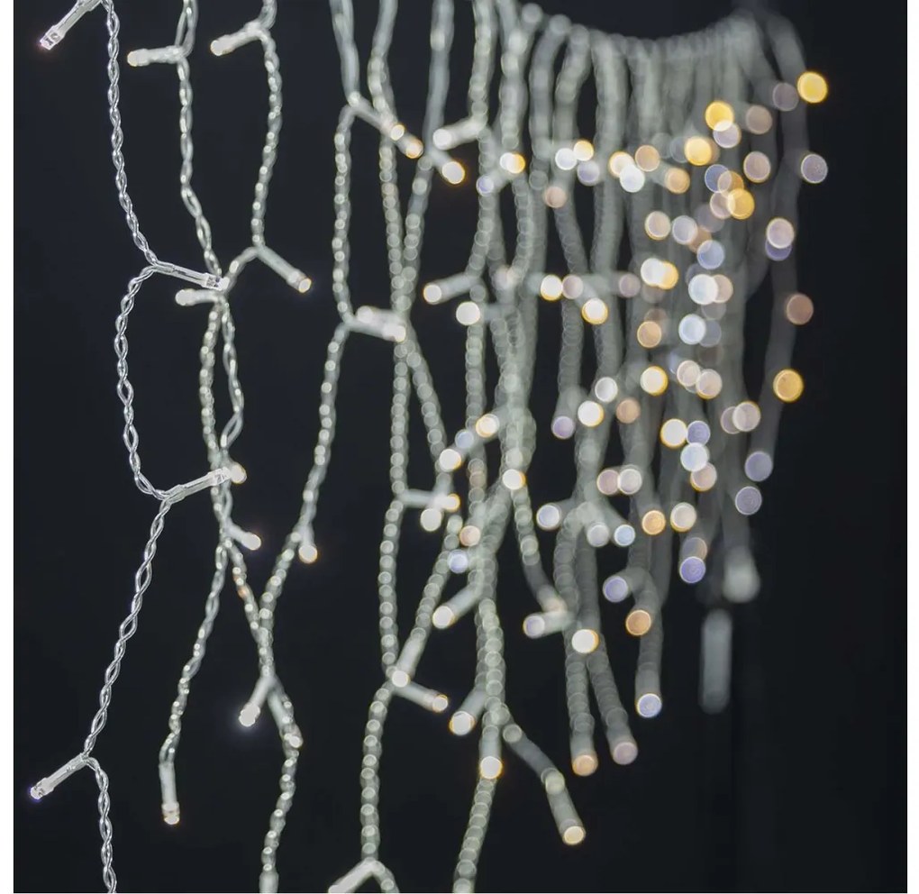 Nedis WIFILXC03W250 - Tenda di Natale LED 240xLED/8 funzioni 8m IP65 Wi-Fi Tuya