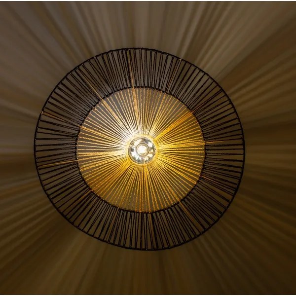 Brilagi - Lampadario LED su cavo CERIA BOHO 1xE27/40W/230V Ø 50 cm nero/marrone
