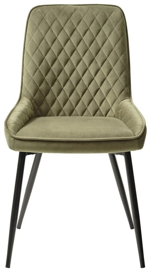 Sedia da pranzo in velluto verde Milton - Unique Furniture