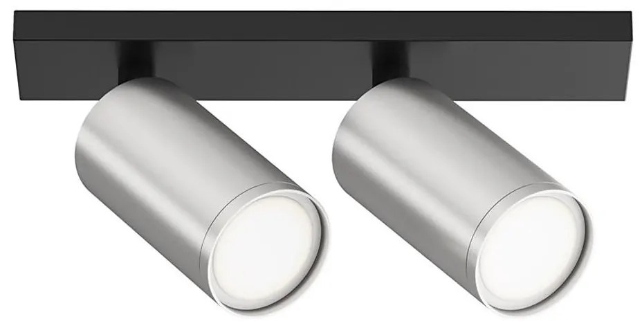 Maytoni C051CL-U-02BS - Faretto FOCUS 2xGU10/10W/230V cromo/nero