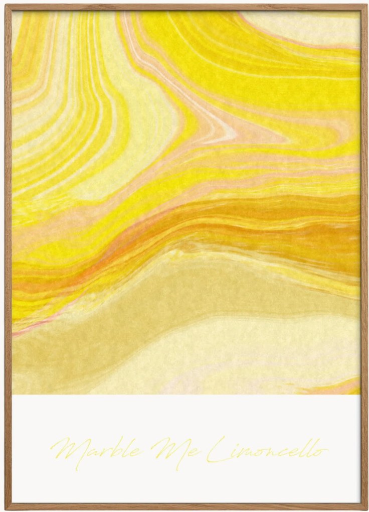 Stampa digitale incorniciata Marble Me Limoncello