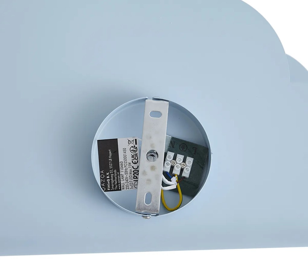 Lampada da parete per bambini nuvola blu con sole - Cloudy