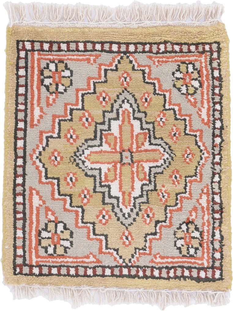 Agra Tappeto orientale 30 x 30 (Indian) Annodato A Mano