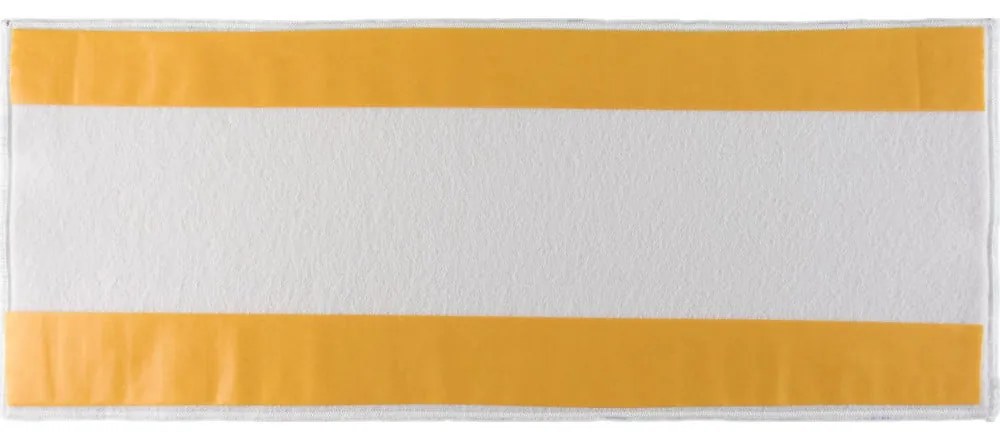 Passatoia per scale color crema-oro in cotone set da 16 pz 25x65 cm Simli Altin - Vitaus