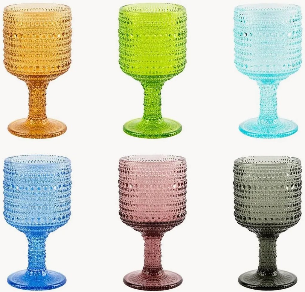Set di 6 bicchieri da vino Aurora