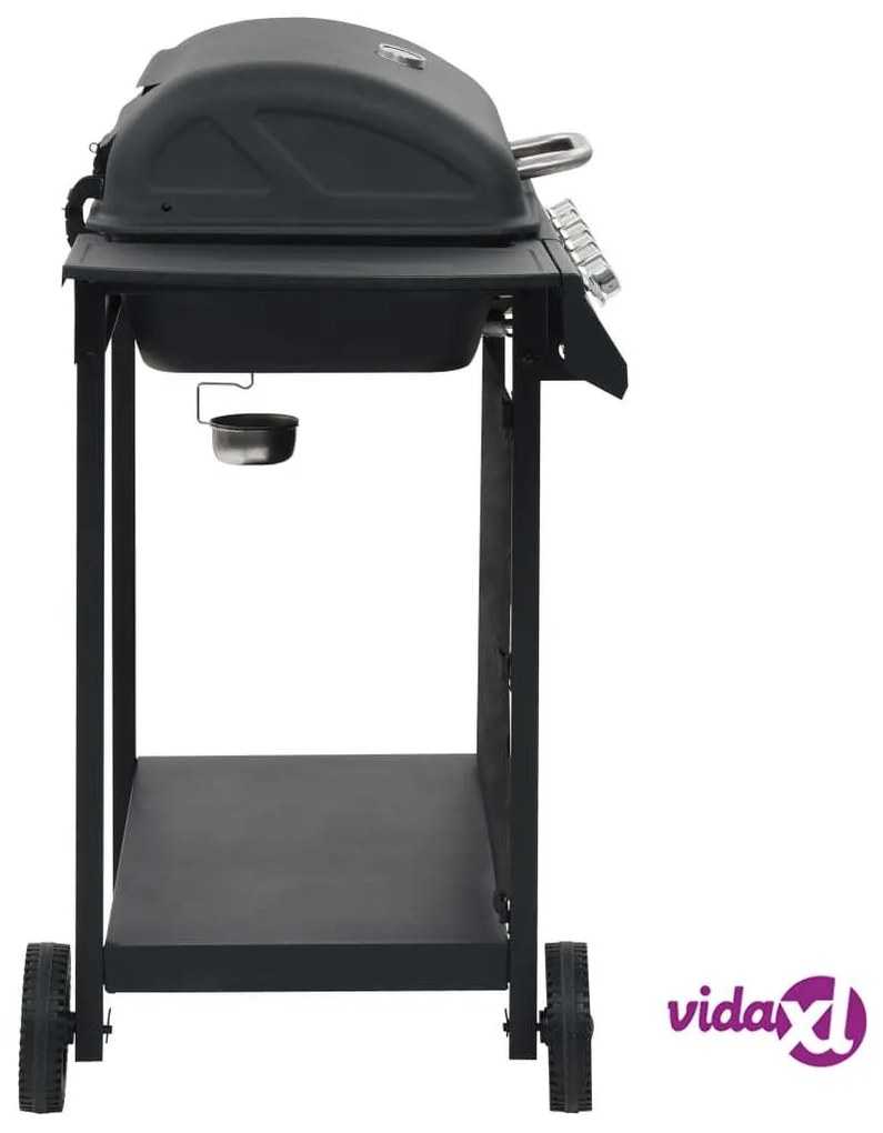 vidaXL Barbecue Griglia a Gas con 6 Fornelli Acciaio Nero