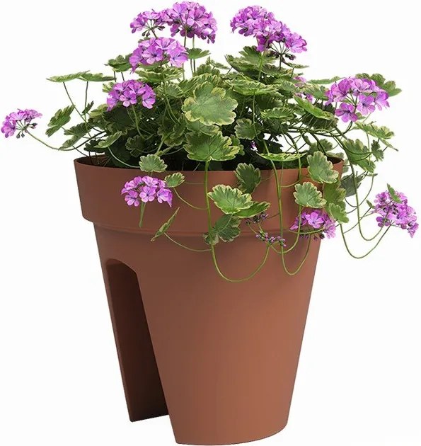 Fioriera pensile per ringhiere in plastica riciclata ø 30 cm Capri - Artevasi