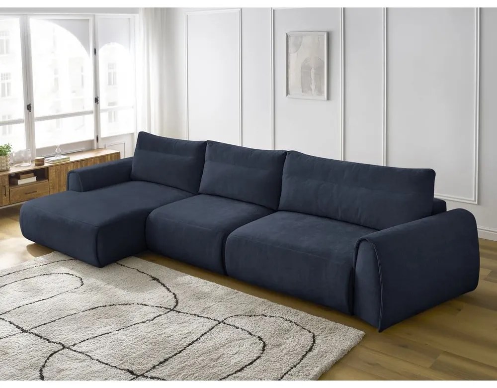 Divano angolare in blu scuro Aden – Bobochic Paris