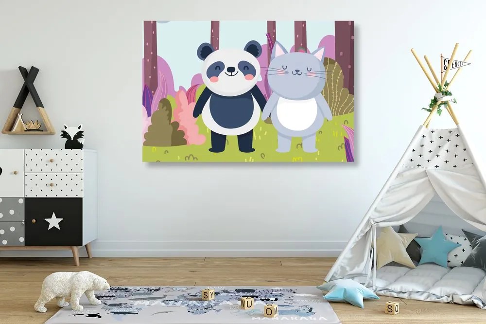 Stampa su tela – Animali nel bosco