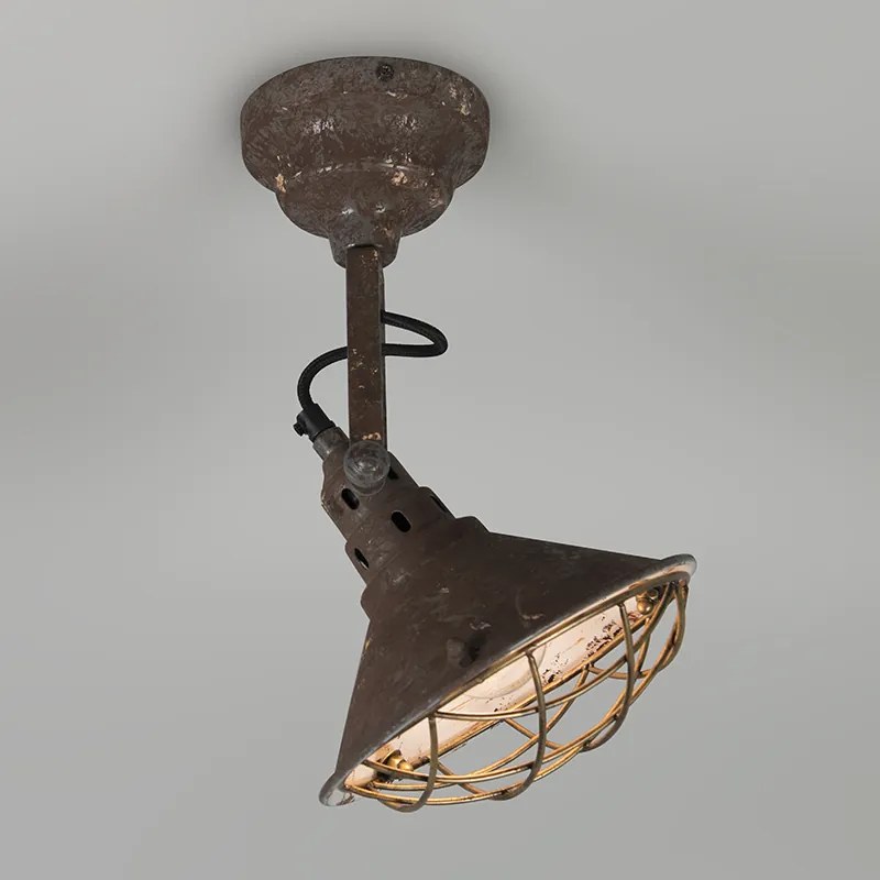 Lampada da parete e soffitto vintage marrone inclinabile - Barrack