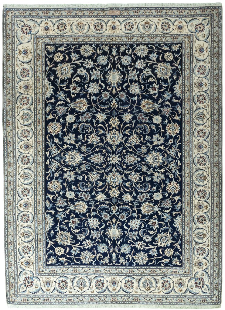 Nain Tappeto persiano 260 x 350 Blu (Iran) Annodato A Mano