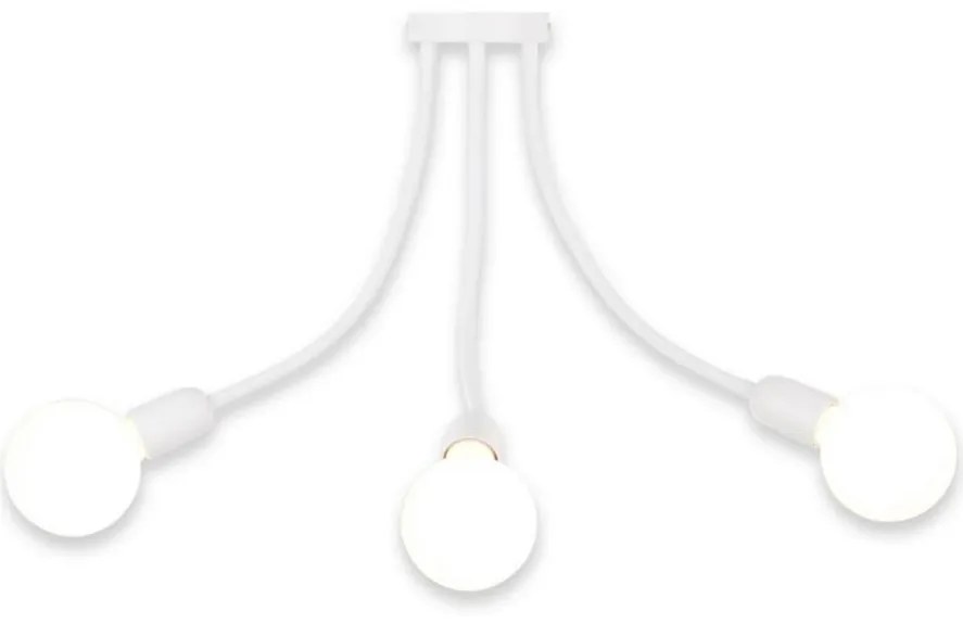 Top Light Galileo 3 B - Lampadario a sospensione con supporto rigido 3xE27/40W/230V bianco