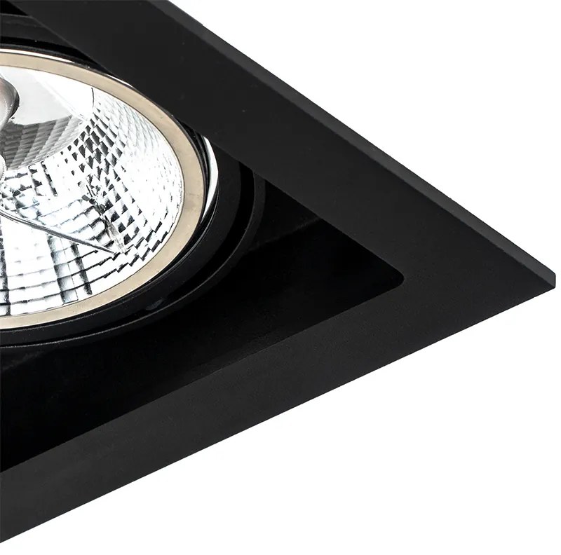 Faretto da incasso moderno nero orientabile 18 cm - Artemis 111