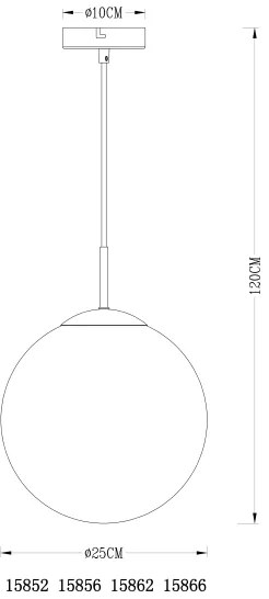 GLOBO 15856 - Lampadario a sospensione con filo VARUS 1xE27/40W/230V