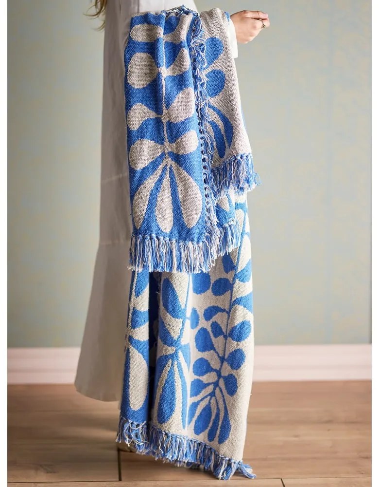 Coperta blu 130x160 cm Nevine - Bloomingville