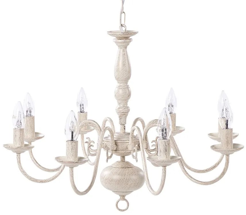 Lampadario candeliere bianco antico 98 cm BRITHON Beliani