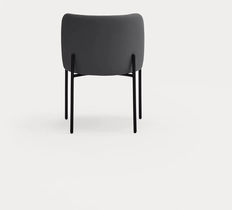 Set di sedie da pranzo grigio scuro in imbottito 2 pz Mogi – Teulat