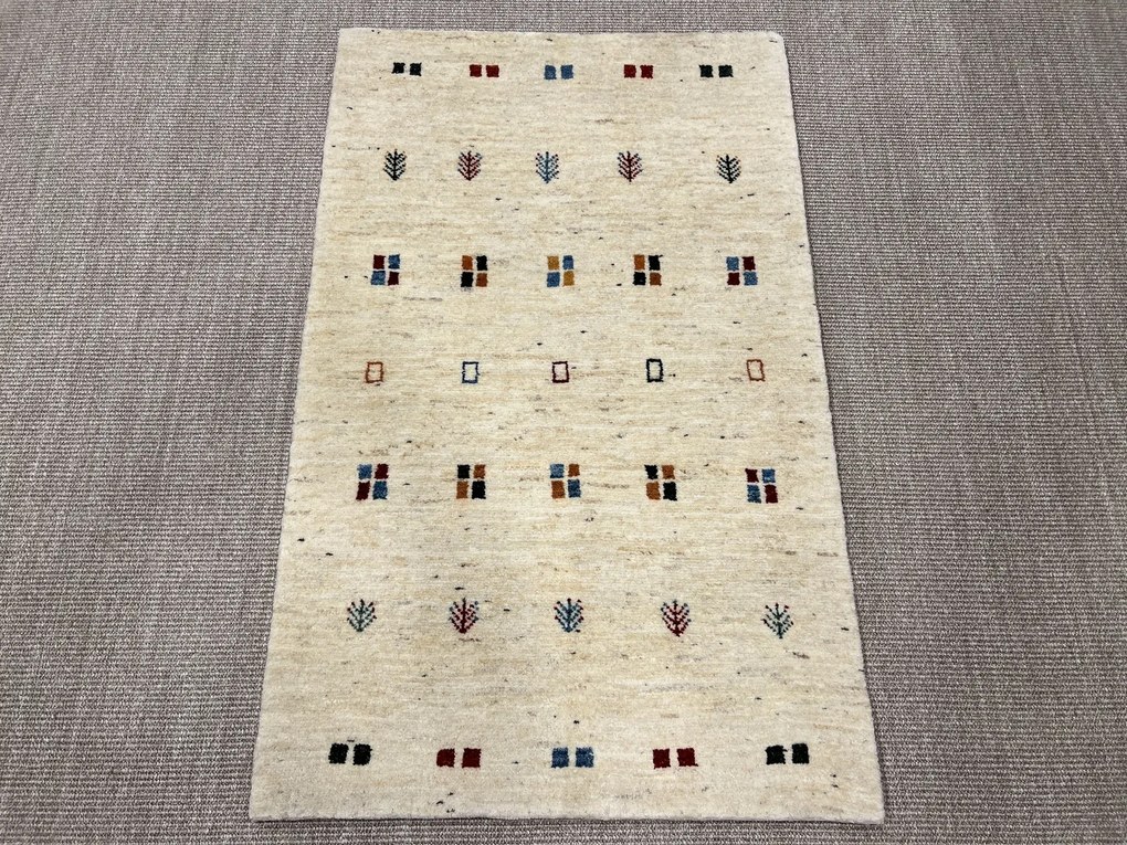 Gabbeh Tappeto 130x80 Beige (Iran) Annodato A Mano