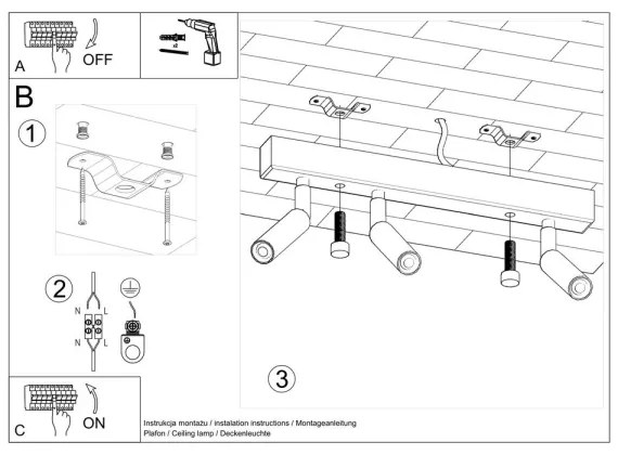 Faretto EYETECH 3xG9/12W/230V bianco