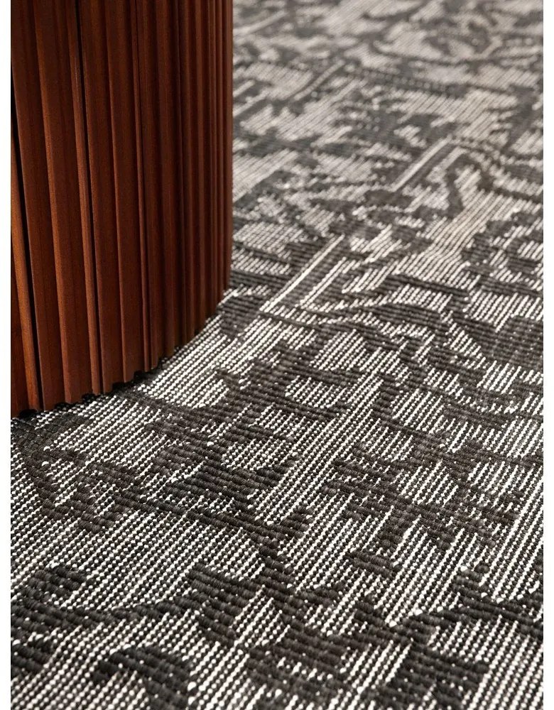 Tappeto da interno/esterno bianco e nero 200x290 cm Duet Kona – NORTHRUGS