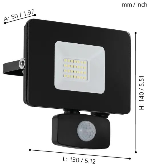 Eglo 97461 - Riflettore a LED con sensore FAEDO 3 LED/20W/230V IP44