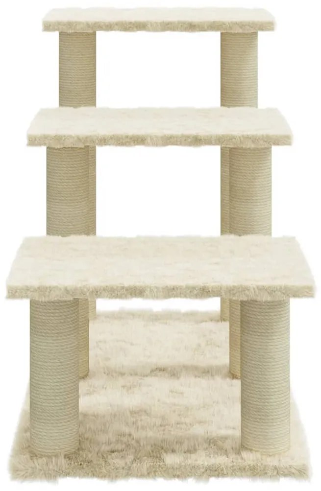 Albero per Gatti con Tiragraffi in Sisal Crema 50,5 cm