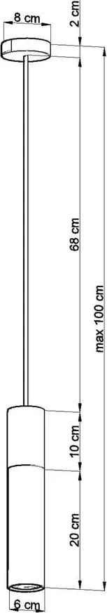 Apparecchio a sospensione grigio-nero Edo - Sollux