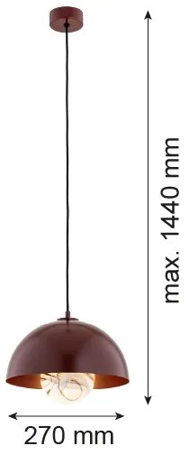 Argon 8444 - Lampadario a sospensione con filo PIAVA 1xE14/7W/230V alabastro marrone