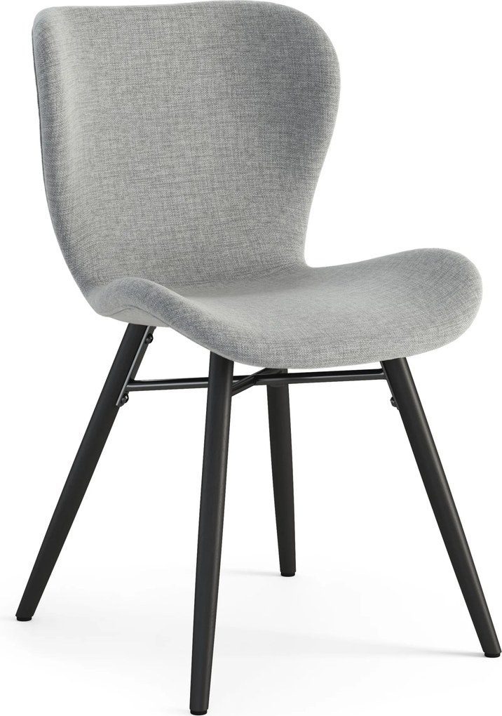 ALTEA Grigio (tessuto Rio 180) / gambe nere – SEDIA MODERNA PER SOGGIORNO / SALA DA PRANZO / CUCINA / UFFICIO