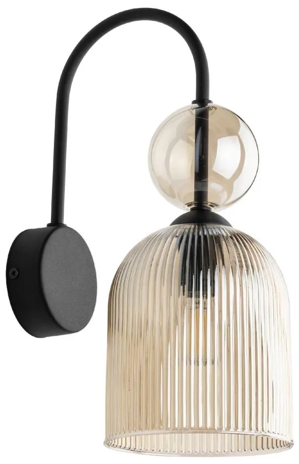 SOPHIA Applique 1xE14/10W/230V nero/smoked beige