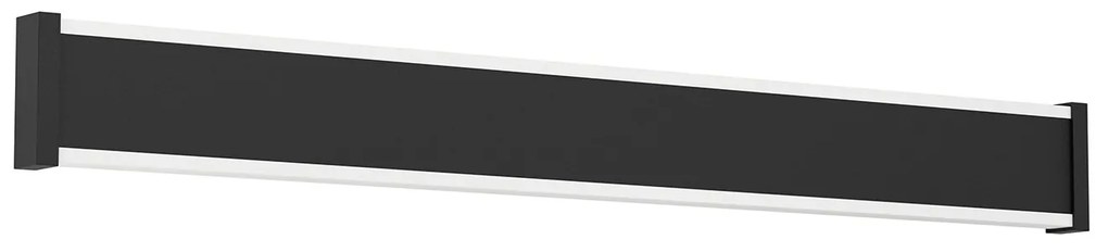 Applique Esterno Moderna Neviano Acciaio Nero Policarbonato Bianco Led 58Cm