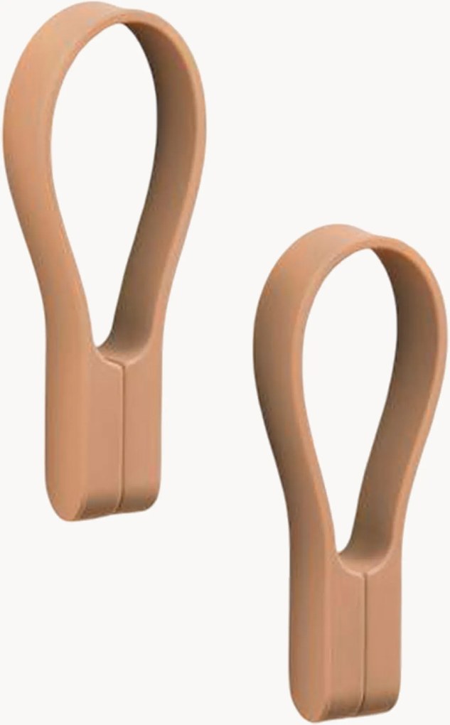 Set di 2 portasciugamani magnetici in silicone Loop