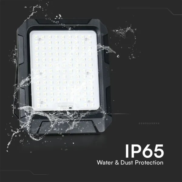 Faro solare a LED/15W/3,7V IP65 4000K nero + telecomando