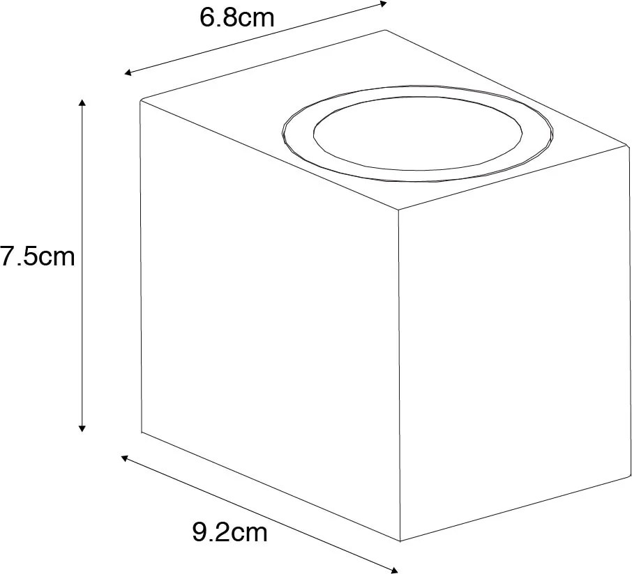 Lampada da parete smart per esterni nera IP65 con Wifi GU10 50mm - Baleno